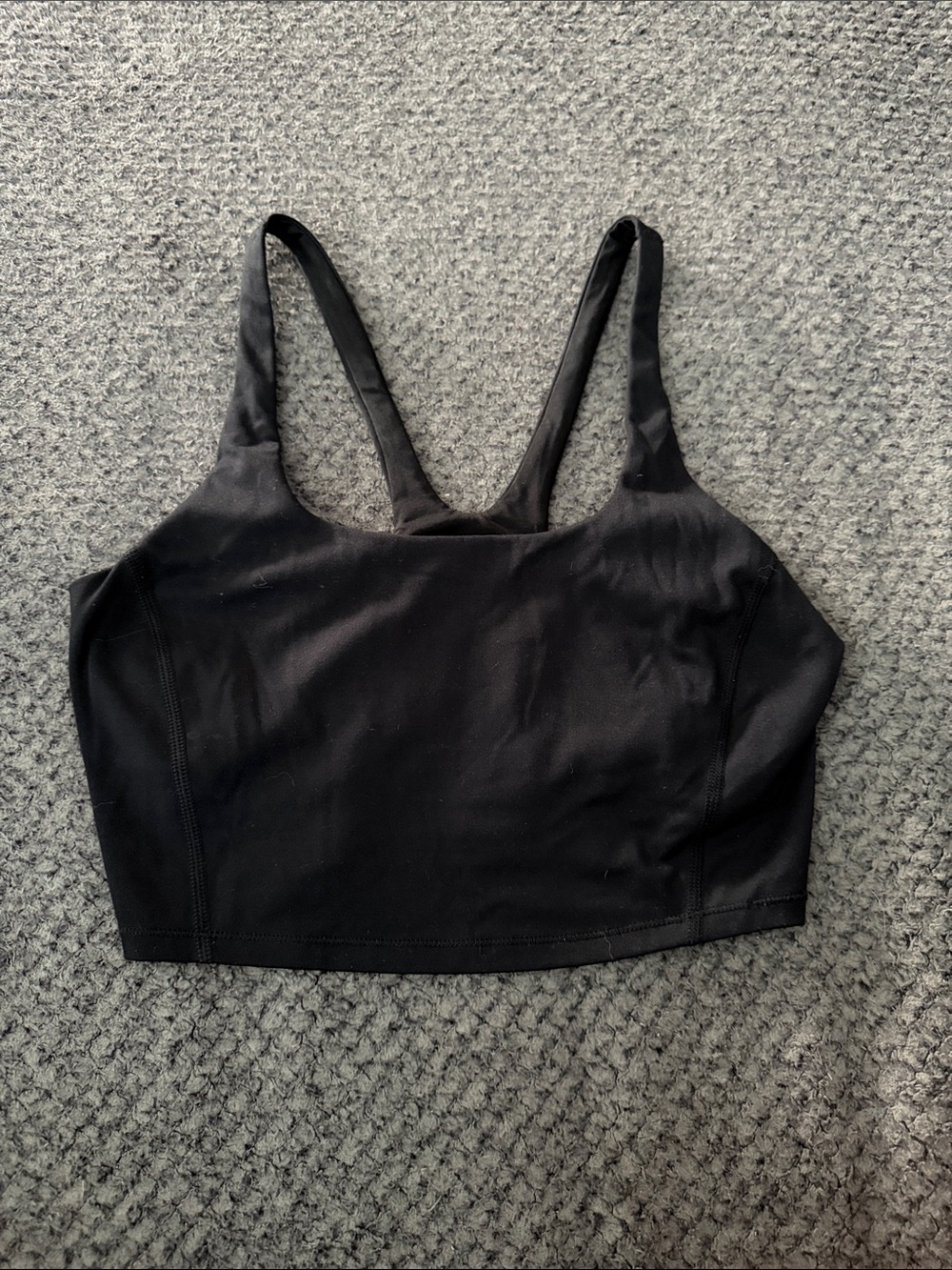 all in motion Black Longline Scoop-Front Sports Bralette